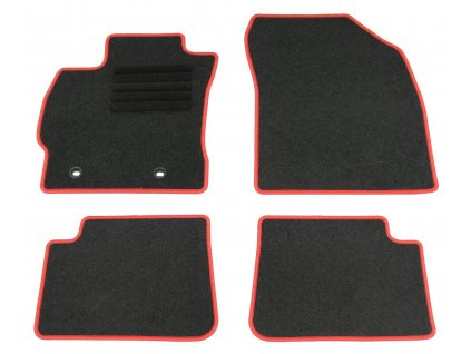 Koberce pre Toyota Auris s červeným lemovaním