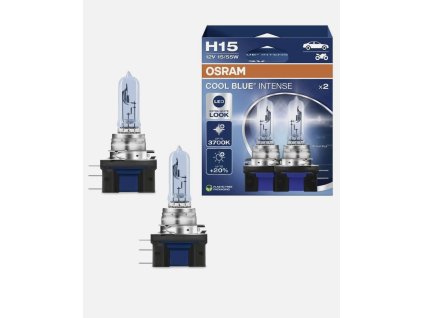 H15 OSRAM COOL BLUE INTENSE 15/55W PGJ23t-1 Next Generation Halogen Duobox 2x