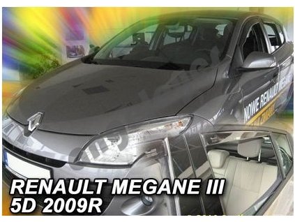 Deflektory na okná pre Renault Megane 3, rv. 2009 -, 4ks