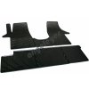 Kvalitné čierne gumené rohože pre VW T5/T6 rv.2003-2016, 6dielne