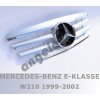 Mercedes E W210 predná maska AMG, strieborná s chrómom