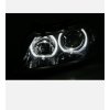 BMW E90, E91 predné svetlá s led Angel Eyes bielymi krúžkami