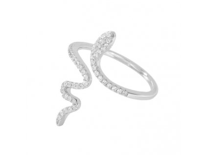 594 stribrny prsten snake