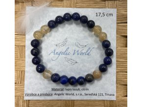 naramok AA Michael, lapis lazuli, citrin 17,5cm