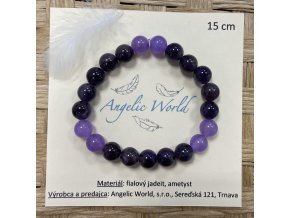 naramok AA Zadkiel fialovy jadeit, ametyst 15cm
