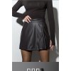 Kraťasová sukně z eko kůže