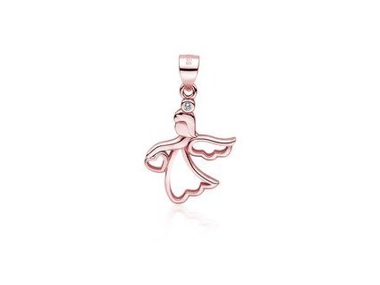 eng is Silver 925 pendant rose gold plated angel with heart 13178