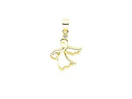 eng is Silver 925 pendant gold plated angel with heart 13177 96kc