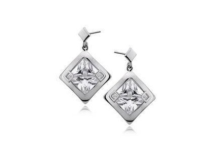 eng is Silver 925 Earrings big white zirconia 4787