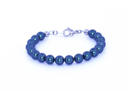 Dámský perlový náramek vyrobený z perel Swarovski, Tahitian Look