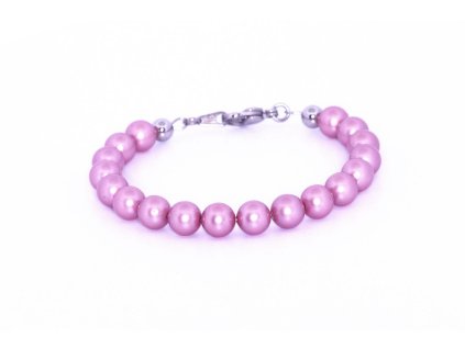 Dámský perlový náramek vyrobený z perel Swarovski, Powder Rose