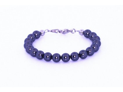 Dámský perlový náramek vyrobený z perel Swarovski, Crystal Black