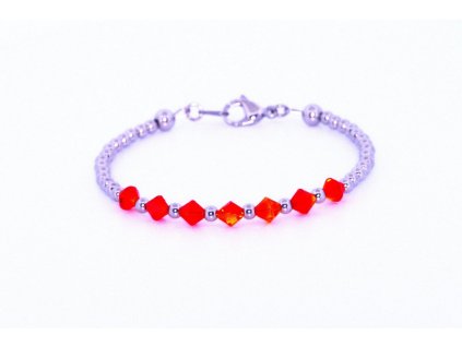 Dámský náramek Xilio z křišťálu Swarovski, Tangerine