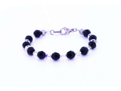 Dámský náramek Beads Xilio vyrobený z křišťálu Swarovski, Jet