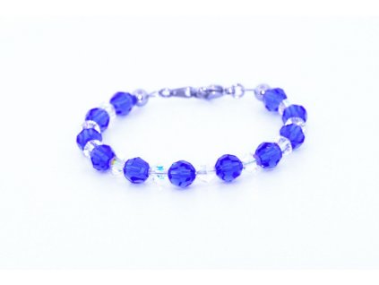 Dámský náramek Beads Xilio vyrobený z křišťálu Swarovski, Saphire