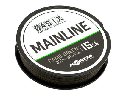 Korda Vlasec Basix Main Line Camo Green 500 m - 0,40 mm 6,8 kg (Výrobca Korda)