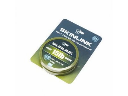 Nash Náväzcová Šnúrka Obalená SkinLink Semi Stiff 10 m Weed Zelená (Výrobca Nash, Farba zelená, Libráž 15lb)