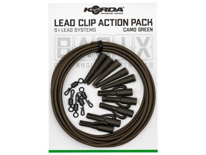 Korda Montáž Basix Lead Clip Action Pack Camo Green 5 ks (Výrobca Korda)