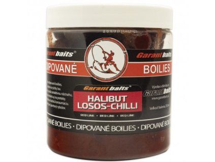 Garant Baits Dipované Boilies Halibut Losos Chilli