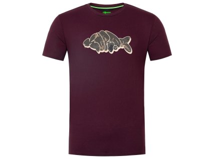 Korda Tričko Outline Tee Burgundy