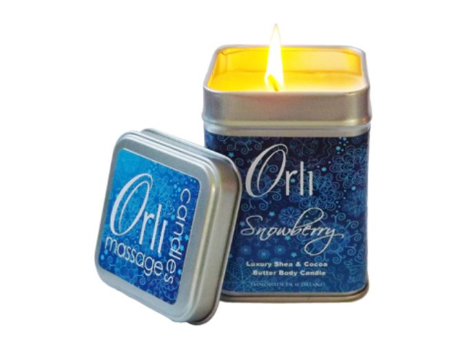 Přírodní masážní svíčka Snowberry 108g - Orli Massage Candles