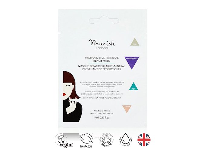 anglickakrasa probioticka multimineralni regeneracni maska nourish london probiotic multi mineral repair mask mini baleni na cesty jednorazova