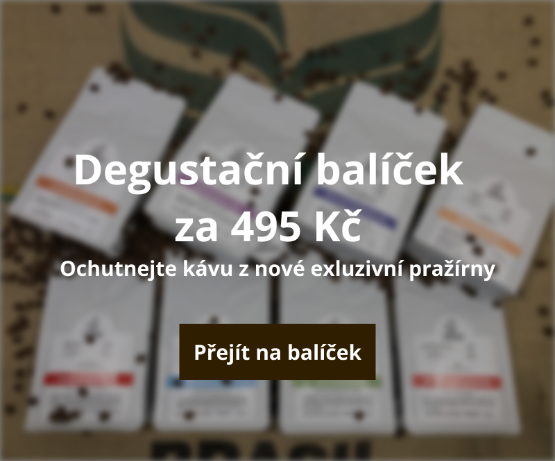 Degustační balíček kávy z nabídky AngryBeans s tlačítkem 'Chci vyzkoušet balíček' pro detail produktu