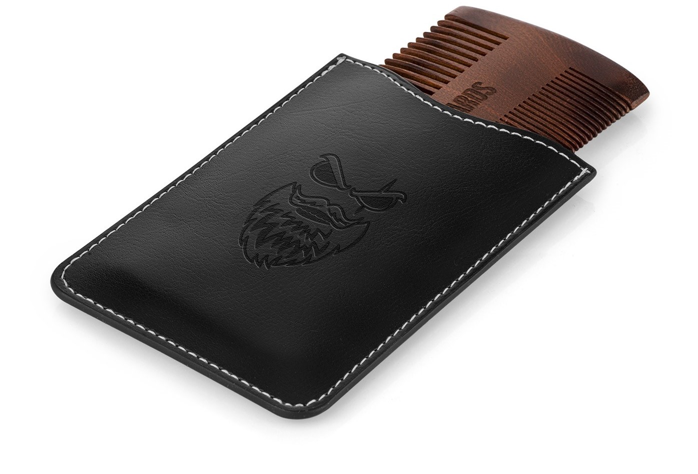 Wooden beard comb