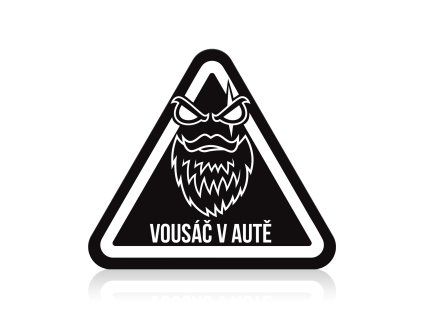 Nálepka VOUSÁČ V AUTĚ