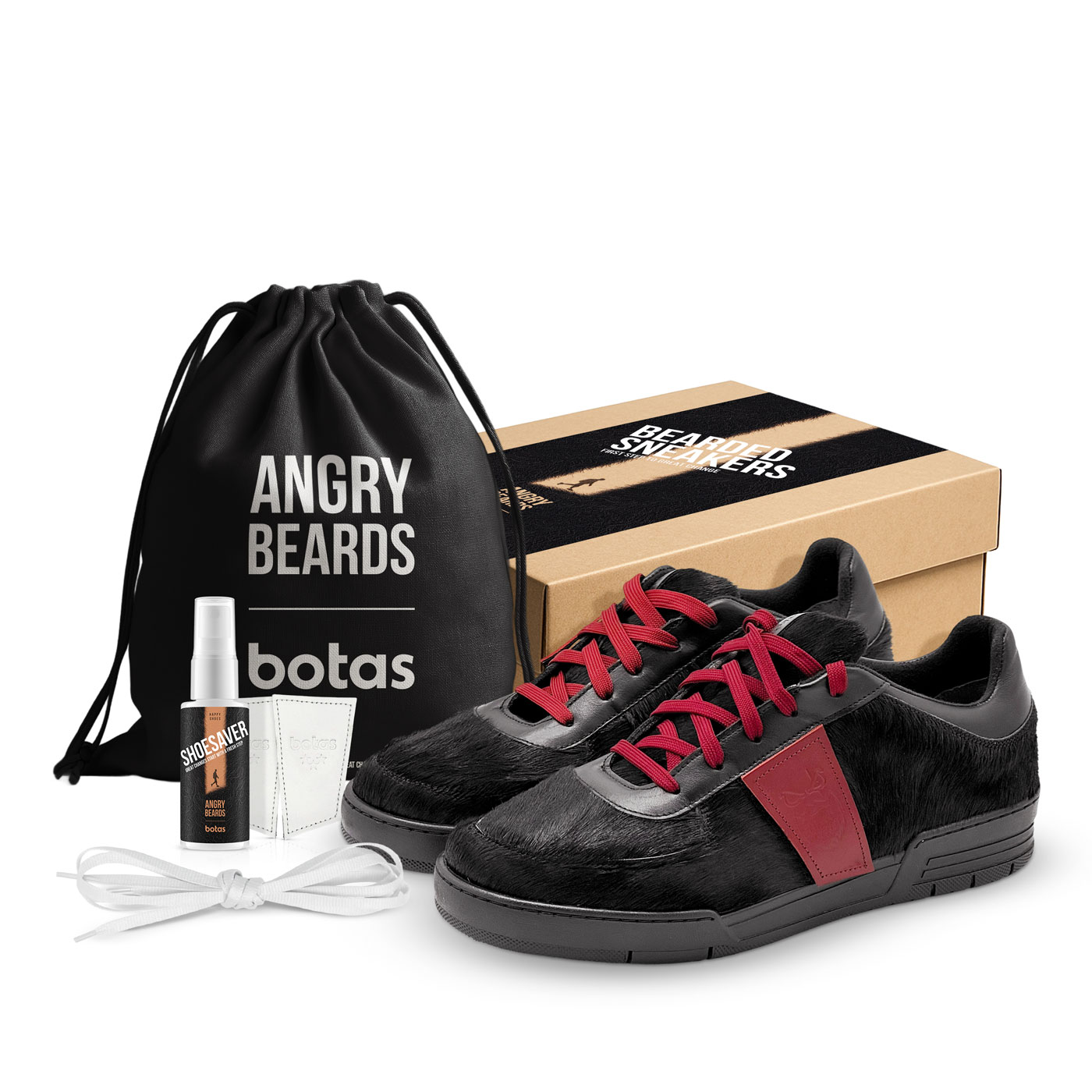 Angry Beards VOUSATÝ KECKY (BOTAS × ANGRY BEARDS) Velikost boty: vel. 45