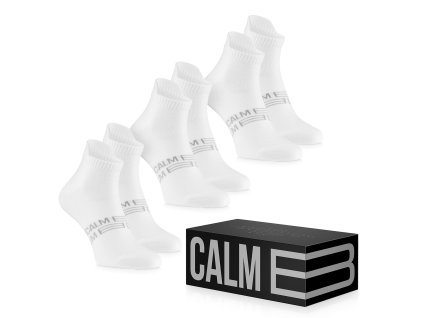 KRÁTKÉ PONOŽKY BÍLÉ 3-PACK (Veľkosť 39-42)