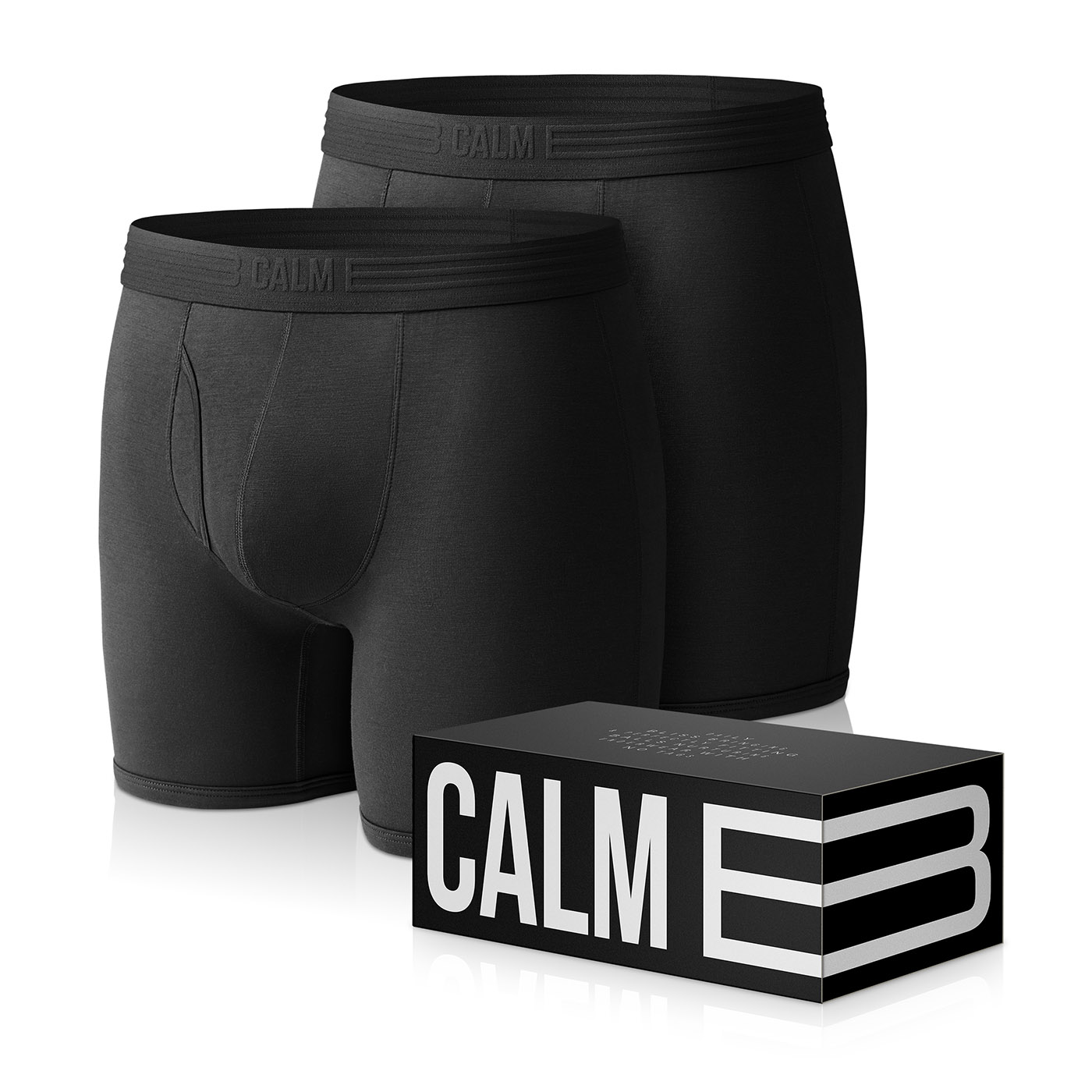 Calm B Boxerky čierne 2-pack s cockpitom Velikost: M