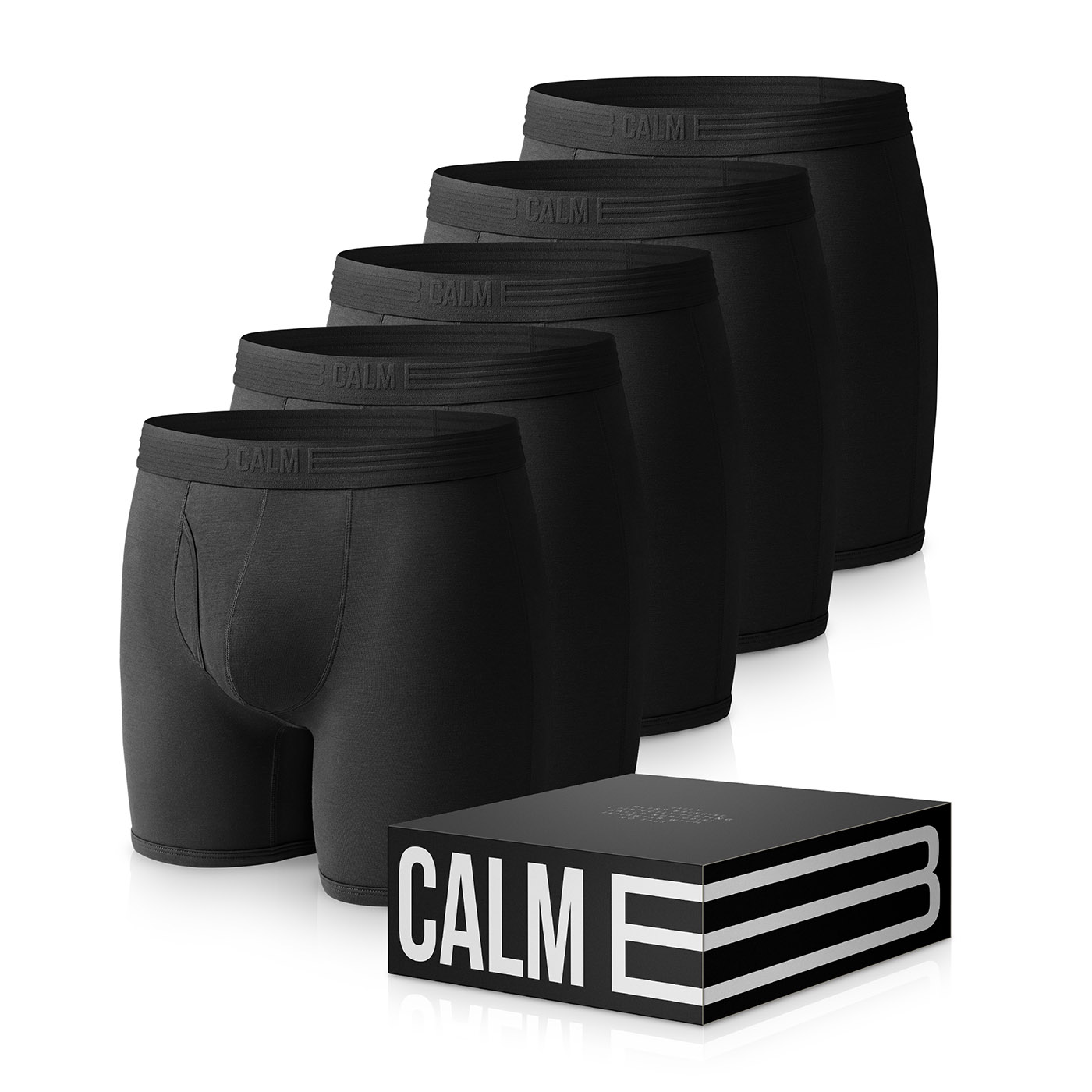Calm B Boxerky čierne 5-pack s cockpitom Velikost: M