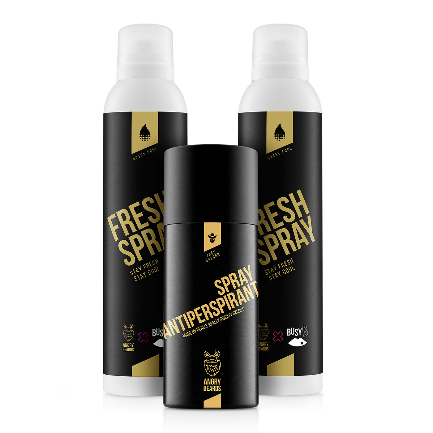 Angry Beards Fresh Set: Antiperspirant Jack Saloon & Osviežujúci sprej