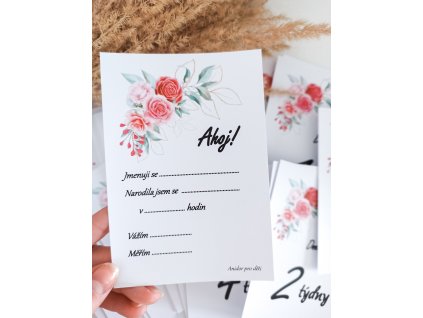 Milníkové kartičky ROSE