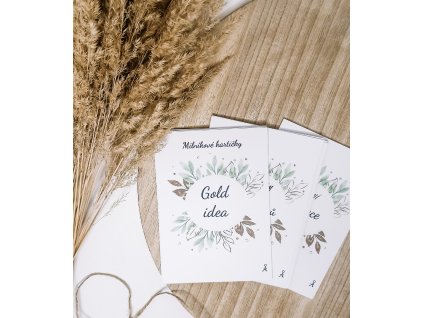 Milníkové kartičky Gold idea