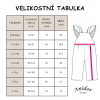 Mušelínový overal lacláčky vel. tabulka