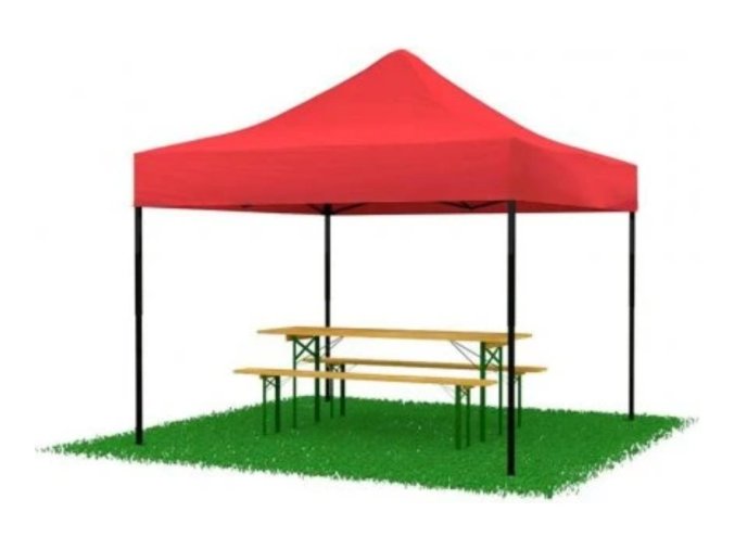 STREŠNÁ PLACHTA 3X3M ČERVENA