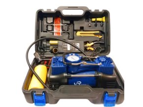 HITMAN 12V AUTOMOBILOVÝ KOMPRESOR A SADA NA OPRAVU PNEUMATÍK HT-ACP-6824LR