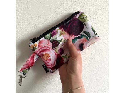Kapsička s karabinkou - květiny