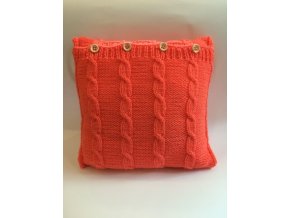 Polštář pletený oranžový