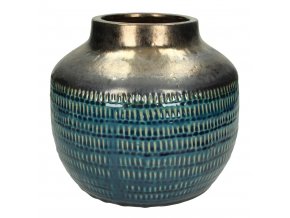 vaza-keramicka-modro-zlata-20x22x22cm