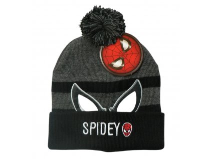 Dětská čepice - šedá | Spiderman
