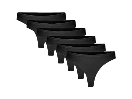 gaubert 6 pack invisible thong briefs gbtw 954 bla
