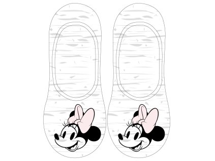 Dámské neviditelné ponožky - světle šedý melír | Minnie Mouse