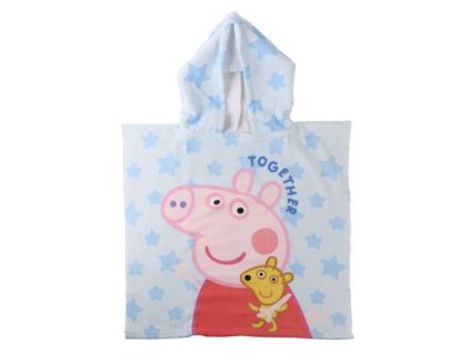 Dětské pončo - světle modrá | Prasátko Peppa