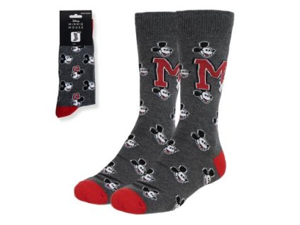 Pánské ponožky - tmavě šedá | Mickey Mouse