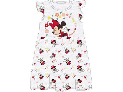 Dívčí šaty - šedý melír | Minnie Mouse