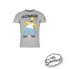 Pánské tričko - šedý melír | Simpsons