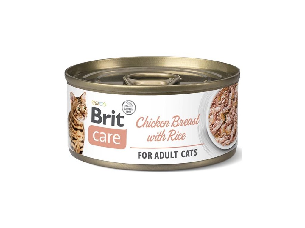 Brit Care Cat konz, Chicken Breast with Rice 70 g
